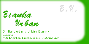 bianka urban business card