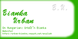 bianka urban business card